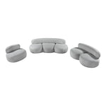 Venti 88.5" Boucle Fabric Upholstered Sofa in Grey