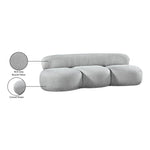 Venti 88.5" Boucle Fabric Upholstered Sofa in Grey