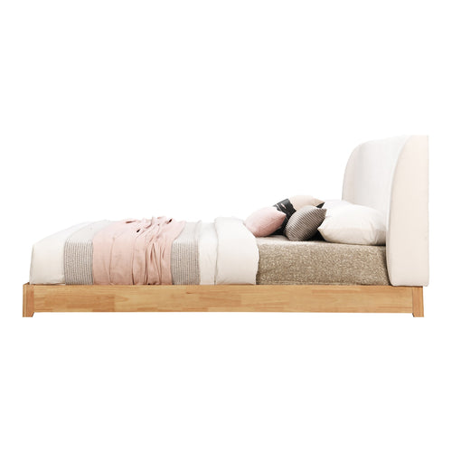 Ventura Fabric Upholstered King Bed in Cream