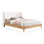 Ventura Fabric Upholstered King Bed in Cream