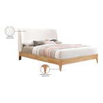 Ventura Fabric Upholstered Queen Bed in Cream