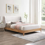 Ventura Fabric Upholstered Queen Bed in Grey