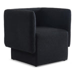 Vera Boucle Fabric Upholstered Accent Chair in Black