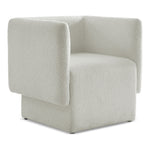 Vera Boucle Fabric Upholstered Accent Chair in Cream