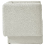 Vera Boucle Fabric Upholstered Accent Chair in Cream