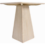 Atrium Glass And Cane Top With Solid Wood Base Bar Height Table in Natural