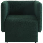 Vera Boucle Fabric Upholstered Accent Chair in Green
