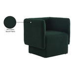 Vera Boucle Fabric Upholstered Accent Chair in Green