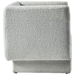 Vera Boucle Fabric Upholstered Accent Chair in Grey