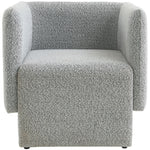 Vera Boucle Fabric Upholstered Accent Chair in Grey