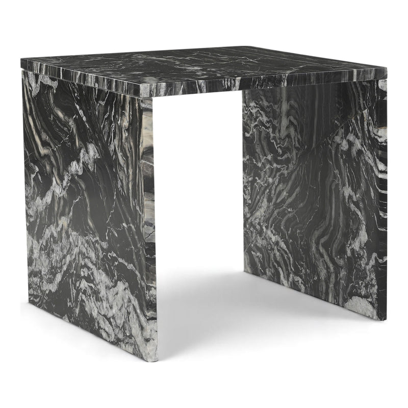 Vernazza Marble End / Side Table in Black