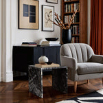 Vernazza Marble End / Side Table in Black