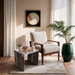 Vernazza Marble End / Side Table in Brown