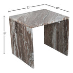 Vernazza Marble End / Side Table in Brown