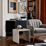 Vernazza Marble End / Side Table in White