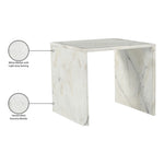 Vernazza Marble End / Side Table in White