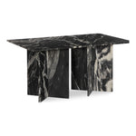 Verona 78" Marble Dining Table (3 Boxes) in Black