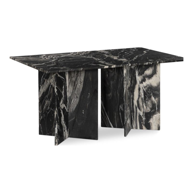 Verona 78" Marble Dining Table (3 Boxes) in Black