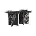 Verona 78" Marble Dining Table (3 Boxes) in Black