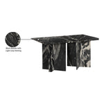 Verona 78" Marble Dining Table (3 Boxes) in Black