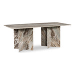 Verona 78" Marble Dining Table (3 Boxes) in Brown