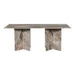 Verona 78" Marble Dining Table (3 Boxes) in Brown