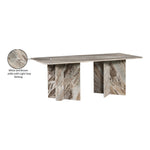 Verona 78" Marble Dining Table (3 Boxes) in Brown