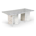 Verona 78" Marble Dining Table (3 Boxes) in White
