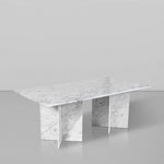 Verona 78" Marble Dining Table (3 Boxes) in White