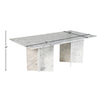 Verona 78" Marble Dining Table (3 Boxes) in White