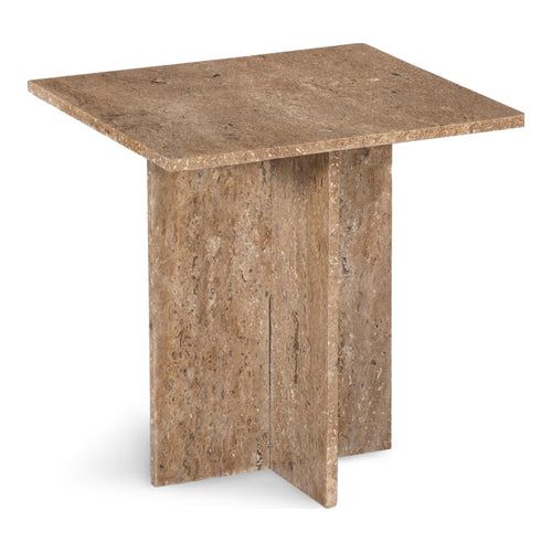 Verona Travertine End Table in Natural