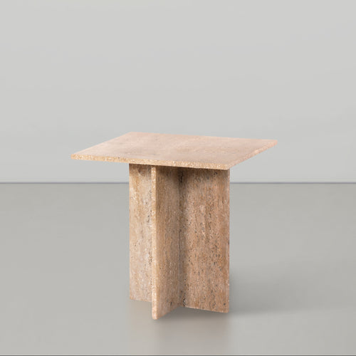 Verona Travertine End Table in Natural