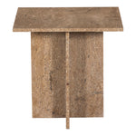 Verona Travertine End Table in Natural