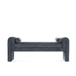 Concord Chenille Accent Bench in Black