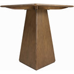 Atrium Glass And Cane Top With Solid Wood Base Bar Height Table in Brown Walnut