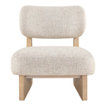 Vetra Linen Textured Fabric Upholstered Accent Chair in Beige