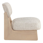 Vetra Linen Textured Fabric Upholstered Accent Chair in Beige