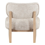 Vetra Linen Textured Fabric Upholstered Accent Chair in Beige