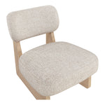 Vetra Linen Textured Fabric Upholstered Accent Chair in Beige