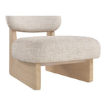 Vetra Linen Textured Fabric Upholstered Accent Chair in Beige