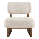 Vetra Linen Textured Fabric Upholstered Accent Chair in Beige