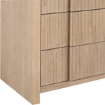 Fluted Solid Wood And Oak Veneer Chest in Natural