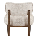 Vetra Linen Textured Fabric Upholstered Accent Chair in Beige