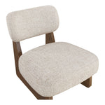 Vetra Linen Textured Fabric Upholstered Accent Chair in Beige