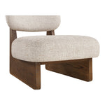 Vetra Linen Textured Fabric Upholstered Accent Chair in Beige