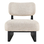Vetra Linen Textured Fabric Upholstered Accent Chair in Beige