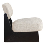 Vetra Linen Textured Fabric Upholstered Accent Chair in Beige