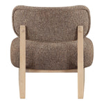 Vetra Linen Textured Fabric Upholstered Accent Chair in Brown