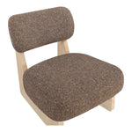 Vetra Linen Textured Fabric Upholstered Accent Chair in Brown