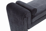 Concord Chenille Accent Bench in Black